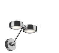 Occhio Sento Parete Doppio 20 Up D Applique LED tête chrome brillant/corps chrome brillant/embase chrome brillant - 3.000 K Ce luminaire comporte des modules à LED prémontés de classes énergétiques A 