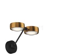 Occhio Sento Parete Doppio 20 Up E Applique LED tête bronze/corps noir mat/embase noir mat - 3.000 K Ce luminaire comporte des modules à LED prémontés de classes énergétiques A A