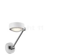 Occhio Sento Parete Singolo 20 Up E Applique LED tête blanc brillant/corps chrome brillant/embase blanc brillant - 2.700 K Ce luminaire comporte des modules à LED prémontés de classes énergétiques A A