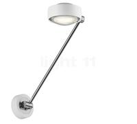 Occhio Sento Parete Singolo 40 Up D Applique LED tête blanc brillant/corps chrome brillant/embase blanc brillant - 2.700 K Ce luminaire comporte des modules à LED prémontés de classes énergétiques A A