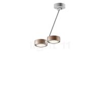 Occhio Sento Soffitto Doppio 40 Up E Plafonnier LED 2 foyers tête doré mat/corps blanc mat/cache-piton blanc mat - 3.000 K - Occhio Air Ce luminaire comporte des modules à LED prémontés de classes éne