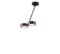 Occhio Sento Soffitto Doppio 40 Up E Plafonnier LED 2 foyers tête phantom/corps noir mat/cache-piton noir mat - 2.700 K - Occhio Air Ce luminaire comporte des modules à LED prémontés de classes énergé