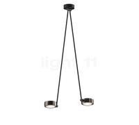 Occhio Sento Soffitto Due 100 Up E Plafonnier LED 2 foyers tête phantom/corps noir mat/cache-piton noir mat - 2.700 K - Occhio Air Ce luminaire comporte des modules à LED prémontés de classes énergéti