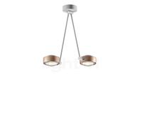 Occhio Sento Soffitto Due 40 Up D Plafonnier LED 2 foyers tête doré mat/corps blanc mat/cache-piton blanc mat - 3.000 K Ce luminaire comporte des modules à LED prémontés de classes énergétiques A
