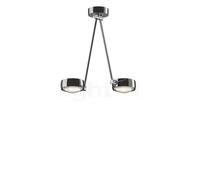 Occhio Sento Soffitto Due 40 Up E Plafonnier LED 2 foyers tête chrome brillant/corps chrome brillant/cache-piton chrome brillant - 2.700 K - Occhio Air Ce luminaire comporte des modules à LED prémonté