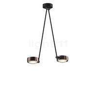 Occhio Sento Soffitto Due 60 Up E Plafonnier LED 2 foyers tête phantom/corps noir mat/cache-piton noir mat - 2.700 K - Occhio Air Ce luminaire comporte des modules à LED prémontés de classes énergétiq