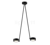 Occhio Sento Soffitto Due 80 Up D Plafonnier LED 2 foyers tête noir mat/corps noir mat/cache-piton noir mat - 2.700 K - Occhio Air Ce luminaire comporte des modules à LED prémontés de classes énergéti