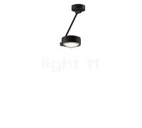 Occhio Sento Soffitto Singolo 30 Up D Plafonnier LED tête noire mate/corps noir mat/cache-piton noir mat - 3.000 K - Occhio Air Ce luminaire comporte des modules à LED prémontés de classes énergétique
