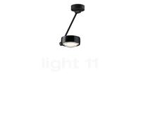 Occhio Sento Soffitto Singolo 30 Up E Plafonnier LED tête black phantom/corps noir mat/cache-piton noir mat - 2.700 K - Occhio Air Ce luminaire comporte des modules à LED prémontés de classes énergéti