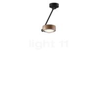 Occhio Sento Soffitto Singolo 30 Up E Plafonnier LED tête dorée mate/corps noir mat/cache-piton noir mat - 3.000 K - Occhio Air Ce luminaire comporte des modules à LED prémontés de classes énergétique