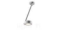 Occhio Sento Soffitto Singolo 40 Up E Plafonnier LED tête blanc brillant/corps chrome brillant/cache-piton blanc brillant - 2.700 K Ce luminaire comporte des modules à LED prémontés de classes énergét