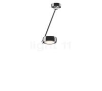 Occhio Sento Soffitto Singolo 40 Up E Plafonnier LED tête chrome brillant/corps chrome brillant/cache-piton chrome brillant - 2.700 K - Occhio Air Ce luminaire comporte des modules à LED prémontés de 