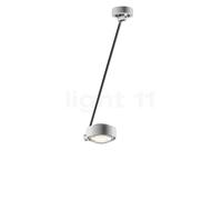 Occhio Sento Soffitto Singolo 60 Up D Plafonnier LED tête blanc brillant/corps chrome brillant/cache-piton blanc brillant - 3.000 K Ce luminaire comporte des modules à LED prémontés de classes énergét