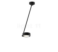 Occhio Sento Soffitto Singolo 60 Up E Plafonnier LED tête noire mate/corps noir mat/cache-piton noir mat - 2.700 K - Occhio Air Ce luminaire comporte des modules à LED prémontés de classes énergétique