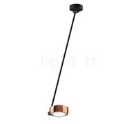 Occhio Sento Soffitto Singolo 80 Up D Plafonnier LED tête or rose/corps noir mat/cache-piton noir mat - 3.000 K - Occhio Air Ce luminaire comporte des modules à LED prémontés de classes énergétiques A