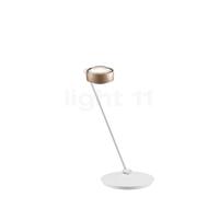 Occhio Sento Tavolo 60 D Lampe de table LED à droite tête doré mat/corps blanc mat - 3.000 K - Occhio Air Ce luminaire comporte des modules à LED prémontés de classes énergétiques A A