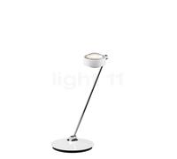 Occhio Sento Tavolo 60 D Lampe de table LED à gauche tête blanc brillant/corps chrome brillant - 3.000 K - Occhio Air Ce luminaire comporte des modules à LED prémontés de classes énergétiques A A