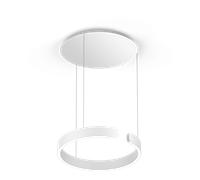 Occhio Mito Sospeso 40 Fix Up Room Suspension LED tête blanc mat/cache-piton blanc mat Ce luminaire comporte des modules à LED prémontés de classes énergétiques A A++, A+, A