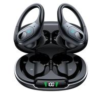 occiam Écouteurs Bluetooth sans fil avec suppression active du bruit - 90 heures de lecture - Écouteurs stéréo avec crochets supra-auriculaires IPX7 - Étanche - Pour le sport, la course à pied, la gym