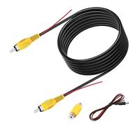 OCCOUMR Câble d'extension de caméra de recul de 10 m - Câble vidéo RCA double blindage amélioré avec prise vidéo RCA jaune vers prise femelle et câble d'alimentation pour moniteur et caméra de recul