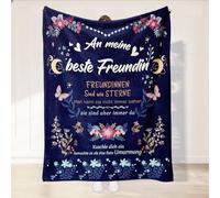 OCCOUMR Cadeau de Meilleure Amie, Couverture en Flanelle Moelleuse pour Petite Amie, Meilleure Amie, Cadeau d'anniversaire pour Ma Meilleure Amie, 130 x 150 cm