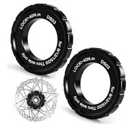 OCCOUMR Lot de 2 anneaux de verrouillage Centerlock - 44 x 26 x 8 mm - En alliage d'aluminium - Compatible avec Shimano - Pour axes enfichables de 9/12/15/20 mm - Pour VTT et vélo