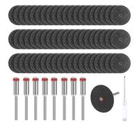 OCCOUMR Lot de 60 disques à tronçonner pour Dremel - 32 mm - Mini roues de coupe en métal - Avec mandrin de 8 x 3 mm - Accessoire rotatif pour verre, carrelage, pierre, bois, métal