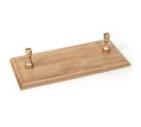Occre Base d'exposition en chêne massif + 2 supports en fonte laminée 250 x 120 x 15 mm code 19164
