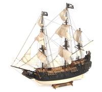 OCCRE 12012 Galeon Pirata Cygne Noir (Black Swan) Kit de montage en bois et métal à l'échelle 1:75, L : 613 mm, hauteur 585 mm, largeur : 257 mm-voiles incluses