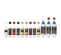 Occre, Lot de 12 flacons de peinture acrylique pour modélisme Amerigo Vespucci pour surfaces en bois