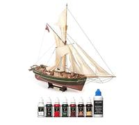 Occre Lot de 8 pots de peintures acryliques à base d'eau avec peinture satinée, séchage rapide, pour modèle de bateau Gjøa