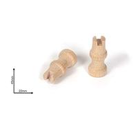 Occre Ref: 19130 Support tourné en Bois pour être utilisé dans Les Bases d'exposition. Mesures: 45 mm de Haut Ø22 Ensemble de 2 unités.