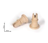 Occre Ref: 19131 Support tourné en Bois pour être utilisé dans Les Bases d'exposition. Mesures: 57 mm de Haut Ø40 Ensemble de 2 unités.