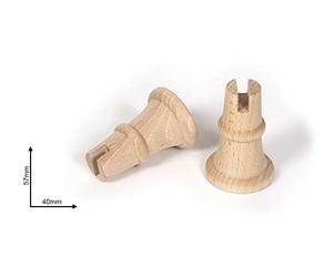 OCCRE Ref: 19131 Support tourné en Bois pour être utilisé dans Les Bases d'exposition. Mesures: 57 mm de Haut Ø40 Ensemble de 2 unités.