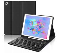 Occtingkind Coque Clavier pour iPad 6e/5e Génération 9.7 Pouces, AZERTY Français Housse Clavier Bluetooth Magnétique Détachable avec Porte Crayon pour iPad 2018/2017 9.7", Air 2/1, Pro 9.7 2016, Noir