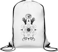 Occult Alchemy Of Mind Sac de gym décontracté avec cordon Blanc