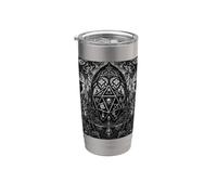 Occult Goth-Pattern Black-Lace lingerie-gothic Gaming-RPG Gobelet isotherme en acier inoxydable double paroi