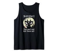 Occult Moon Rose Chat souriant You can't kill them Witch Gothic Débardeur
