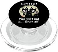 Occult Moon Rose Chat Souriant You Can't Kill Them Witch Gothic PopSockets PopGrip pour MagSafe