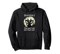 Occult Moon Rose Chat souriant You can't kill them Witch Gothic Sweat à Capuche