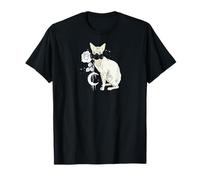 Occult Moon Rose Sorcellerie Sphynx Chat Cyber Gothique T-Shirt