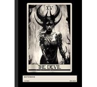 Occult Tarot Notebook: The Devil Card with Dark Horror Aesthetic - Wide Ruled Journal for Tarot Readers, Witchy Fans, and Gothic Art Lovers