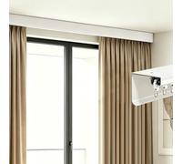 Occultant Corniche Barre de Tringle à Rideaux avec Panneau Coffre à Rideaux Séparateur de pièces Aluminium Lambrequins décoratifs for salon,chambre à coucher(TOP,1.2M/3.9FT)