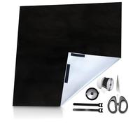 Occultation de Fenêtre sans Perçage,fenêtre de Toit 3m x 1,45 m,Occultation de fenêtre Noire avec Auto-agrippante et Serre-câbles, revêtement 100% Opaque,Film occultant Portable pour fenêtre de Toit