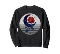 Occulte Croissant de Lune Rose Goth, Occultisme Sorcellerie Wicca Sweatshirt