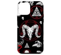 occulte halloween all seeing eye runes ésotériques caducée rouge Coque pour iPhone 12 mini