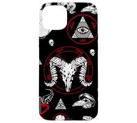 occulte halloween all seeing eye runes ésotériques caducée rouge Coque pour iPhone 15 Plus