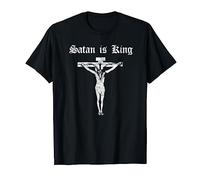 Occulte Satan Is King Gothic Grunge Satan Devil Black T-Shirt