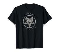 Occulte Wear Black Eat Pizza Unholy Satan Pentagram 666 T-Shirt
