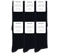 Occulto Chausettes 100% Coton Homme lot de 6 (modèle: Roland) noir 43-46